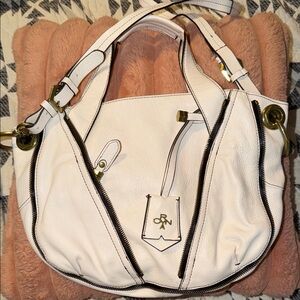 orYANY White Leather Shoulder Bag
